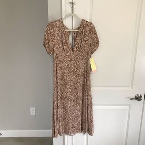 NWT Free People patterned midi dress